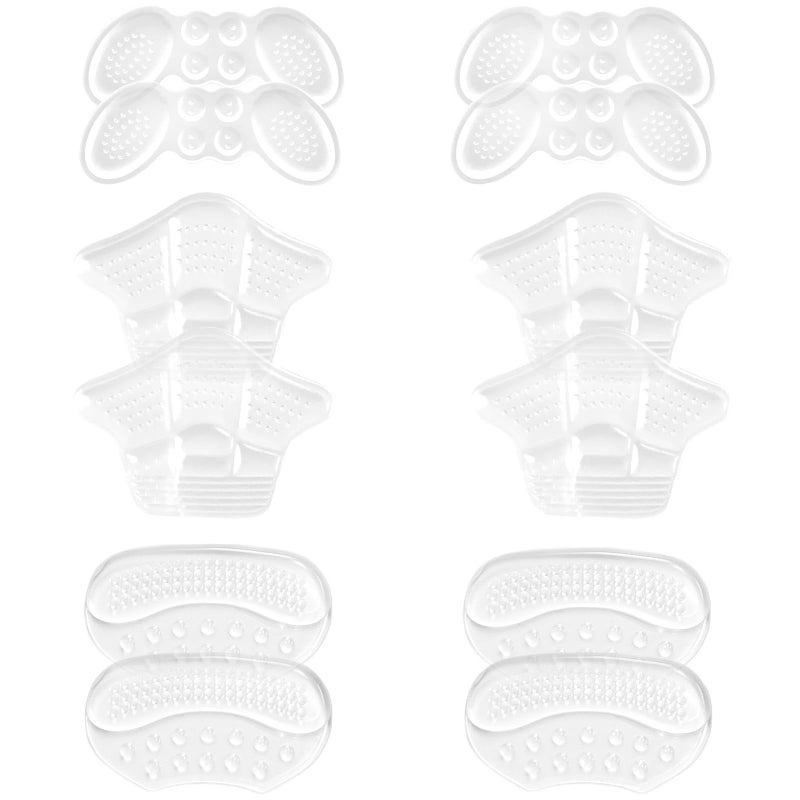 Funngy Heel Cushion Pads,6 PCS Silicone Heel Grips for Shoes Anti-Slip Heels Cushion Pads and Protectors for Loose Shoes Gel Inserts for Women Men Kids Sneakers High Heels Leather Shoes